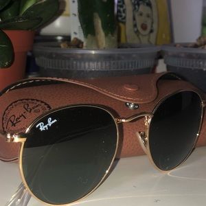 Ray Ban round flat sunglasses